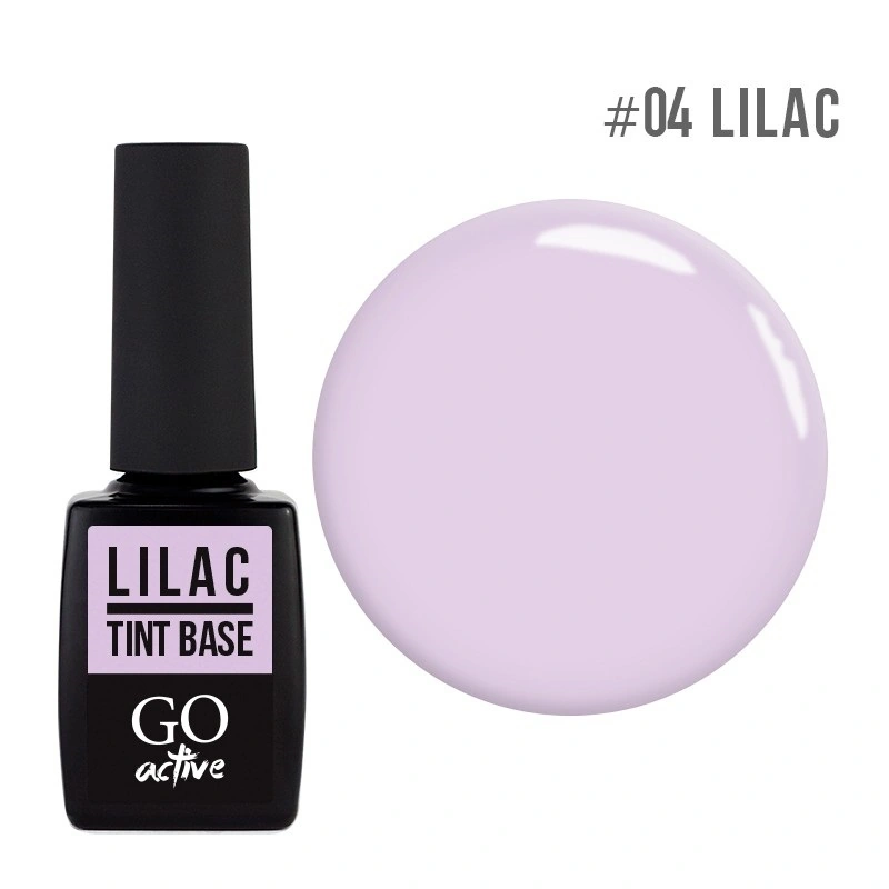 База кольорова GO Active Tint Base 04 Lilac пастельно-бузковий, емаль, напівпрозорий 10 мл