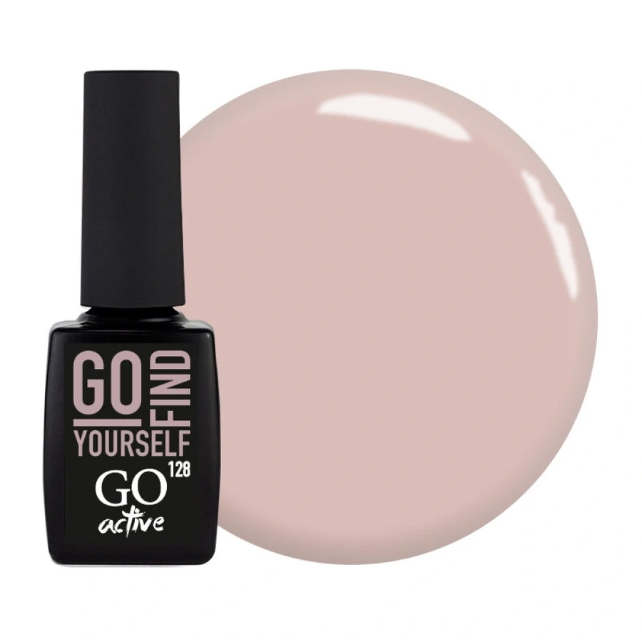 Гель-лак GO Active Gel Polish 128 бежева кава, емаль 10 мл
