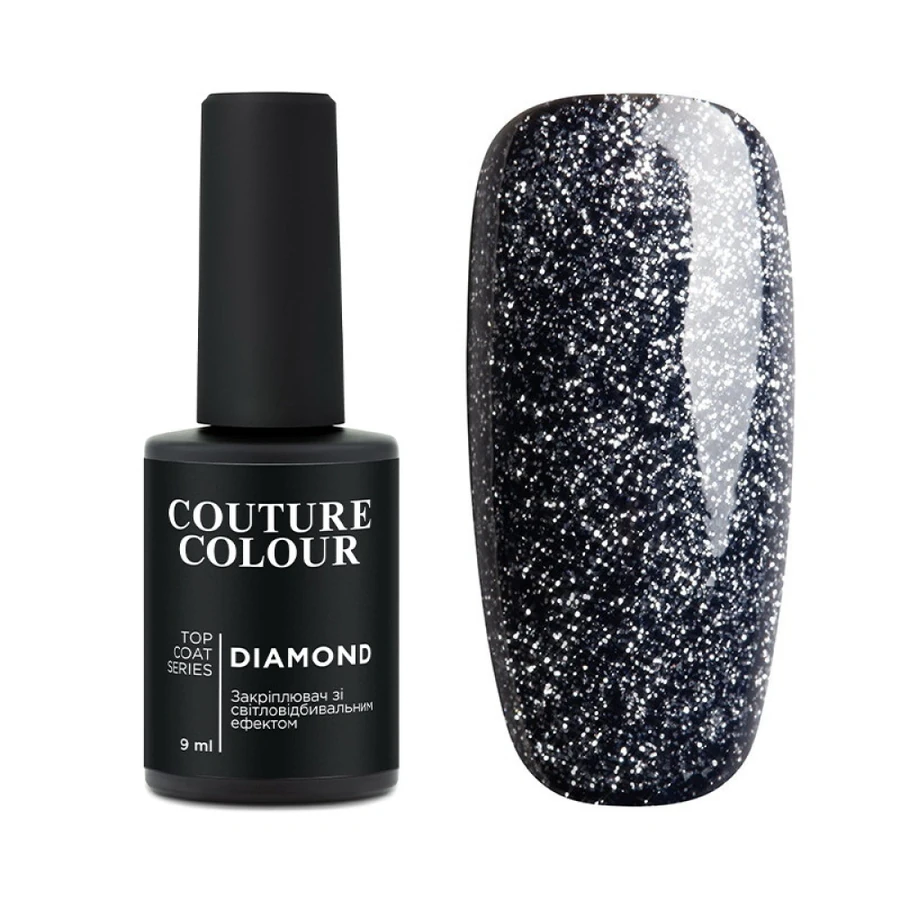 Топ для гель-лаку зі світловідбиваючим ефектом Couture Colour Diamond Top Coat без липкого шару 9 мл