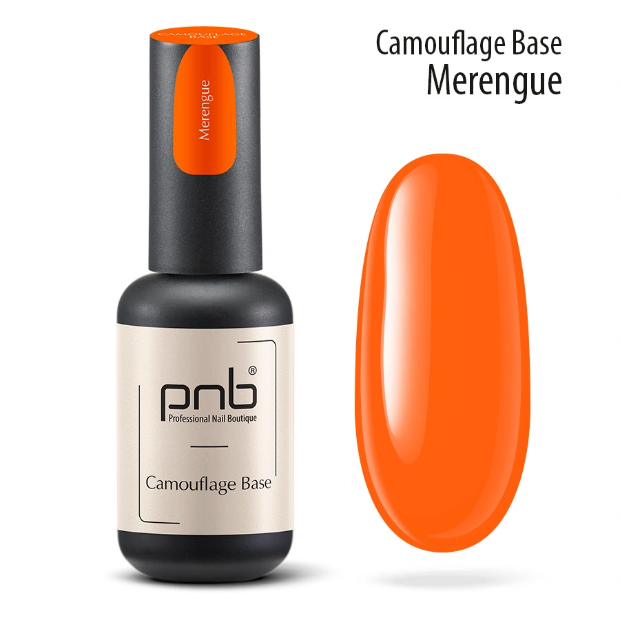 Камуфлююча каучукова база PNB Camouflage Base 02 Merengue помаранчевий, неон 8 мл