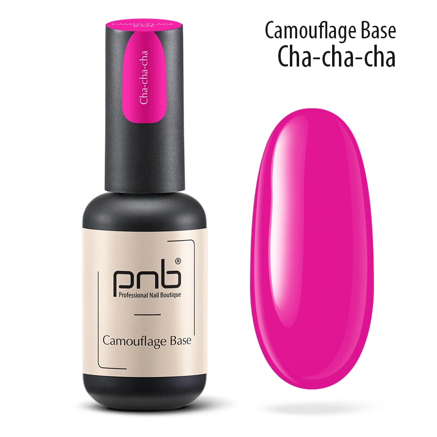 Камуфлююча каучукова база PNB Camouflage Base 07 Cha-cha-cha фуксія, неон 8 мл