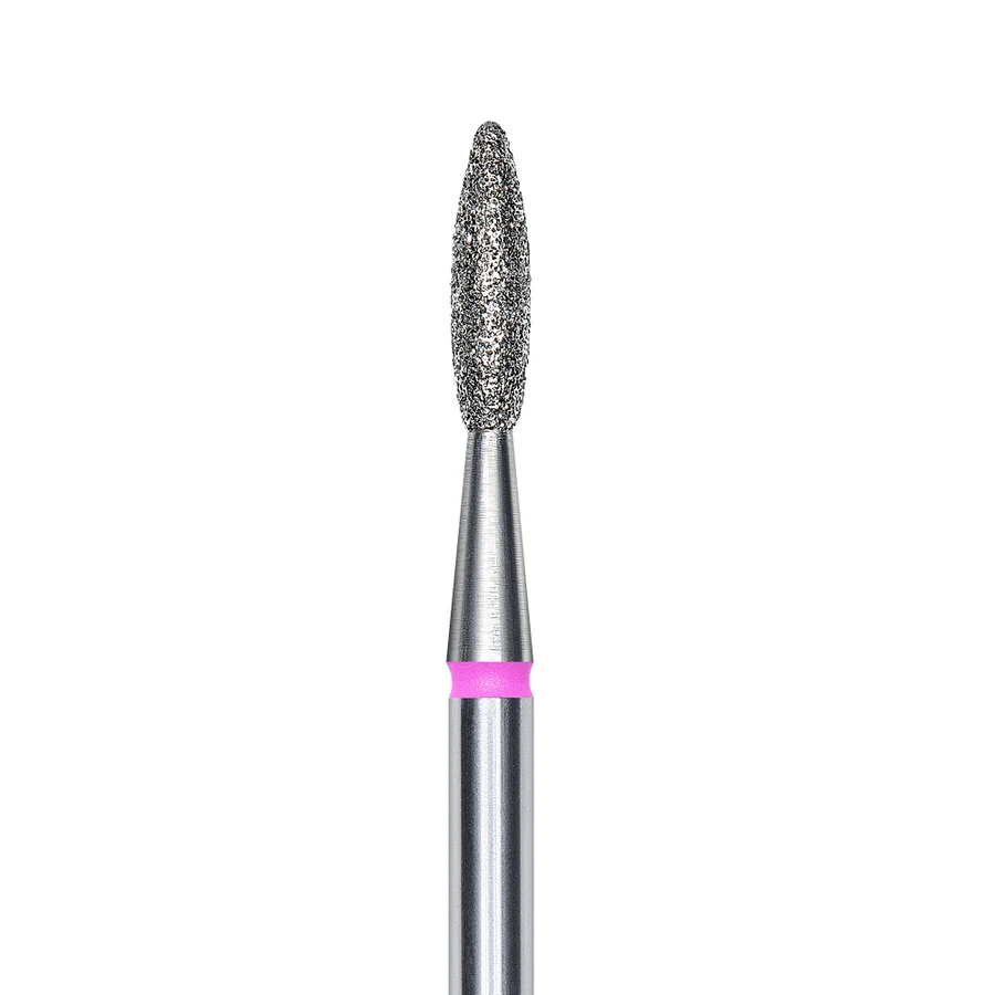 Фреза алмазна полум`я Staleks Pro Expert Diamond Nozzle Flame рожева, м`який абразив 2.1 мм