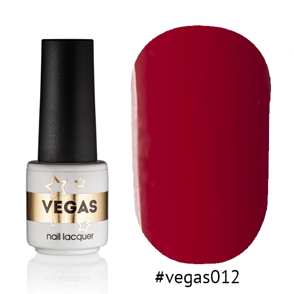 Гель-лак Vegas Nail Lacquer 012 бургунді, емаль 6 мл