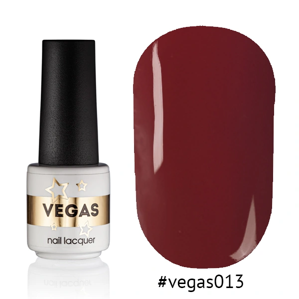 Гель-лак Vegas Nail Lacquer 013 пурпурно-червоний, емаль 6 мл