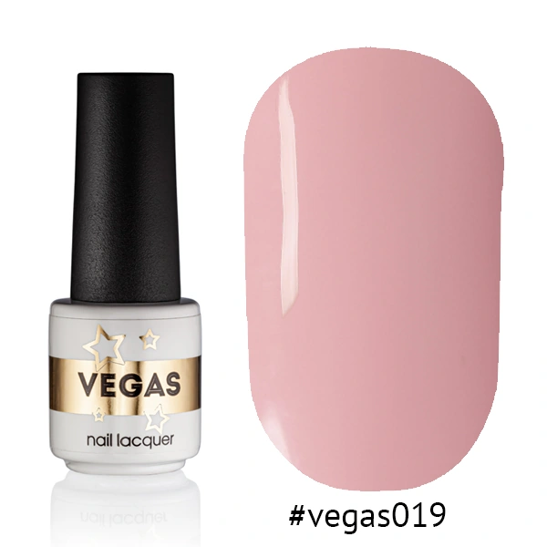 Гель-лак Vegas Nail Lacquer 019 пилово-рожевий, емаль 6 мл