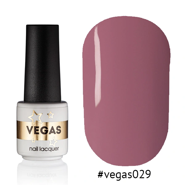 Гель-лак Vegas Nail Lacquer 029 рожево-лілово-сірий, емаль 6 мл