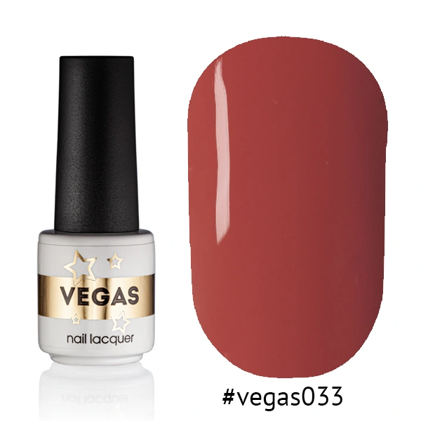 Гель-лак Vegas Nail Lacquer 033 кармінний, емаль 6 мл