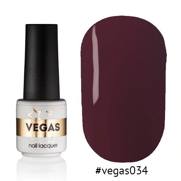 Гель-лак Vegas Nail Lacquer 034 гнила вишня, емаль 6 мл