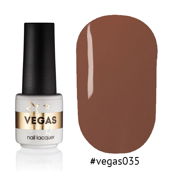 Гель-лак Vegas Nail Lacquer 035 бежево-коричневий, емаль 6 мл