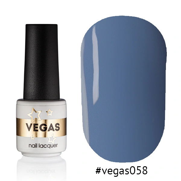 Гель-лак Vegas Nail Lacquer 058 пильний синій, емаль 6 мл