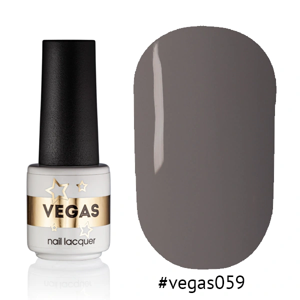 Гель-лак Vegas Nail Lacquer 059 темний кварцовий сірий, емаль 6 мл