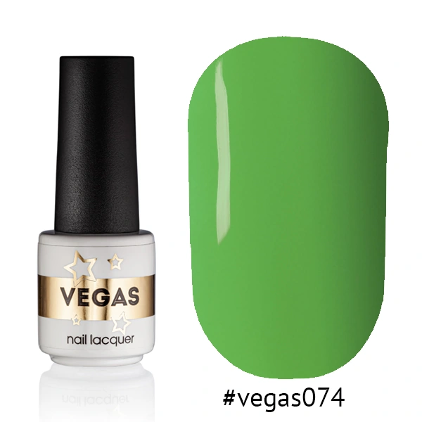 Гель-лак Vegas Nail Lacquer 074 жовто-зелений, емаль 6 мл
