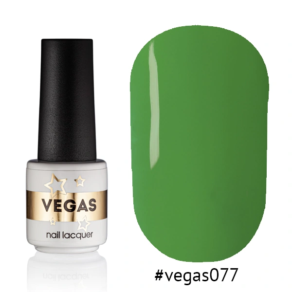 Гель-лак Vegas Nail Lacquer 077 травневий зелений, емаль 6 мл