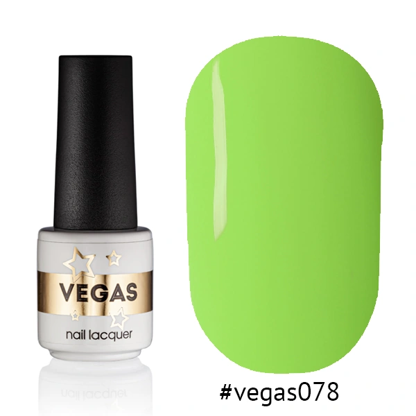 Гель-лак Vegas Nail Lacquer 078 жовто-зелений, емаль 6 мл