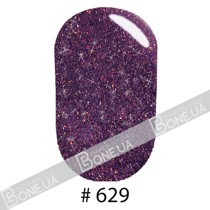 Лак Naomi Nail Lacquer 629 Naomi пісочний, темний сіро-фіолетовий з бузковими та золотими переливами 12 мл