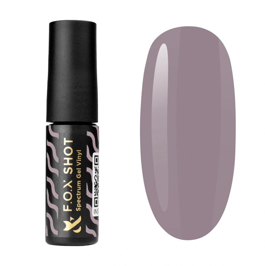 Гель-лак FOX SHOT Spectrum Gel Vinyl 010 тьмяно-лавандовий, емаль 5 г