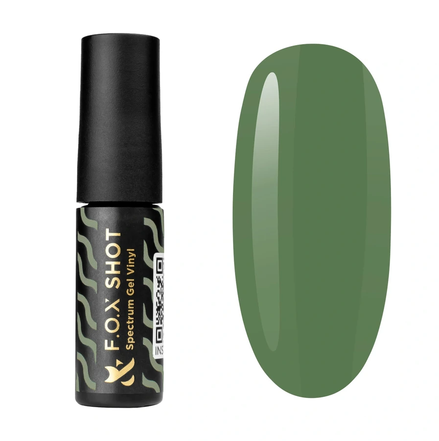 Гель-лак FOX SHOT Spectrum Gel Vinyl 016 насичений зелений, емаль 5 г