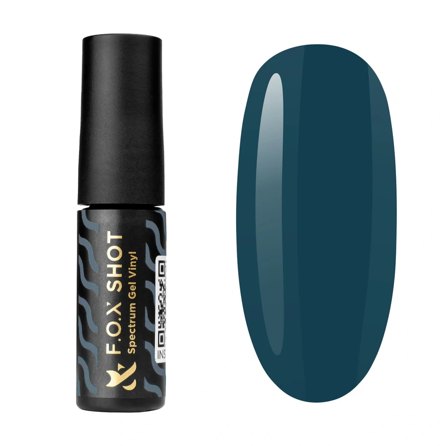 Гель-лак FOX SHOT Spectrum Gel Vinyl 023 темно-синій, емаль 5 г