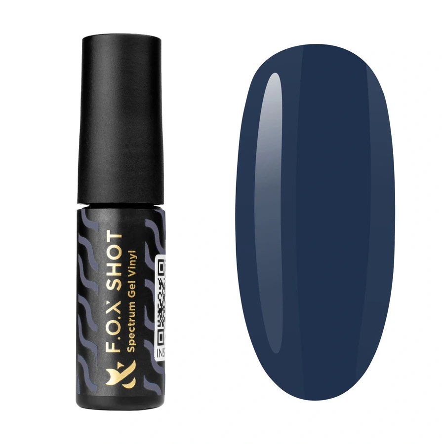 Гель-лак FOX SHOT Spectrum Gel Vinyl 024 пилово-синій, емаль 5 г