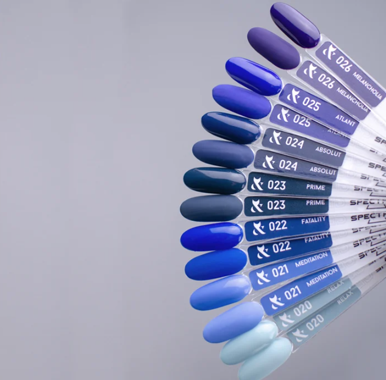 Гель-лак FOX SHOT Spectrum Gel Vinyl 024 пилово-синій, емаль 5 г