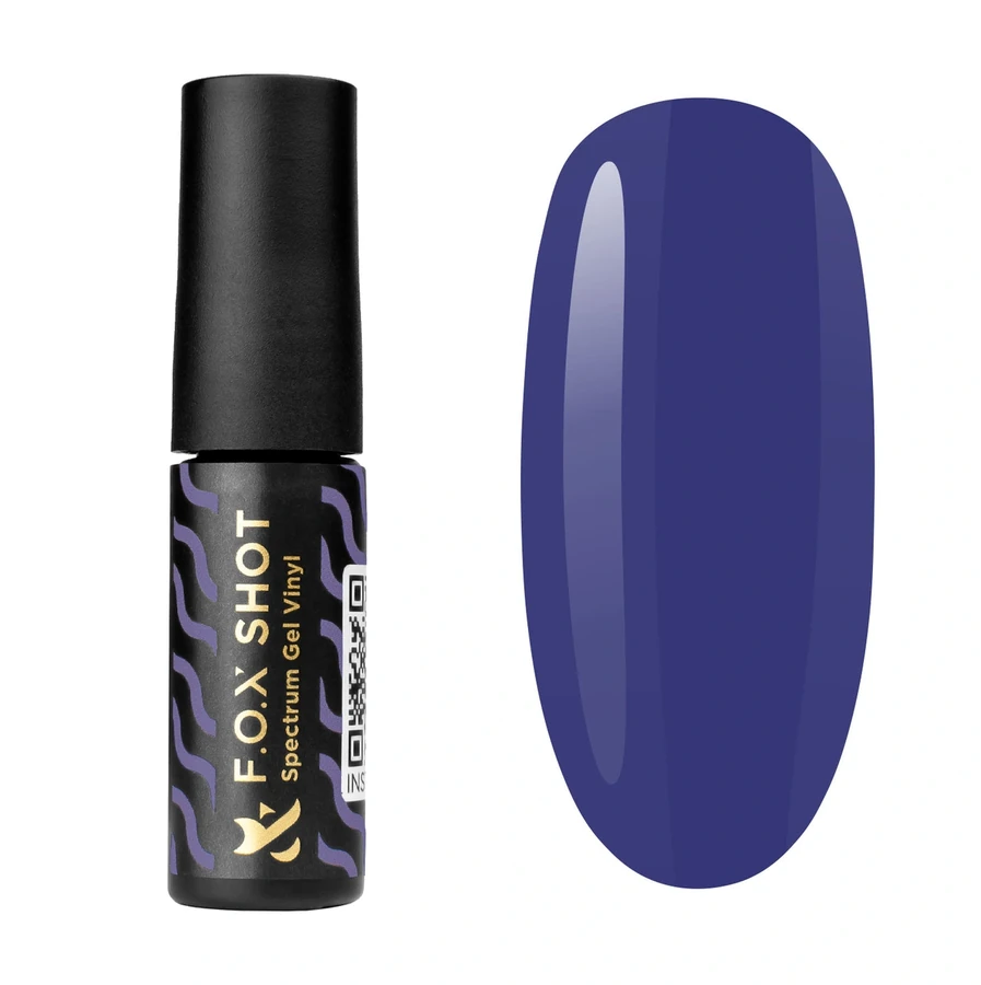 Гель-лак FOX SHOT Spectrum Gel Vinyl 025 яскраво-синій, емаль 5 г