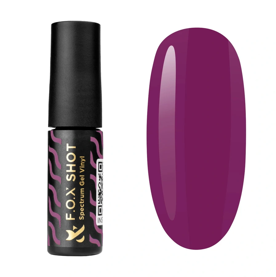 Гель-лак FOX SHOT Spectrum Gel Vinyl 030 фіолетовий фуксія, емаль 5 г