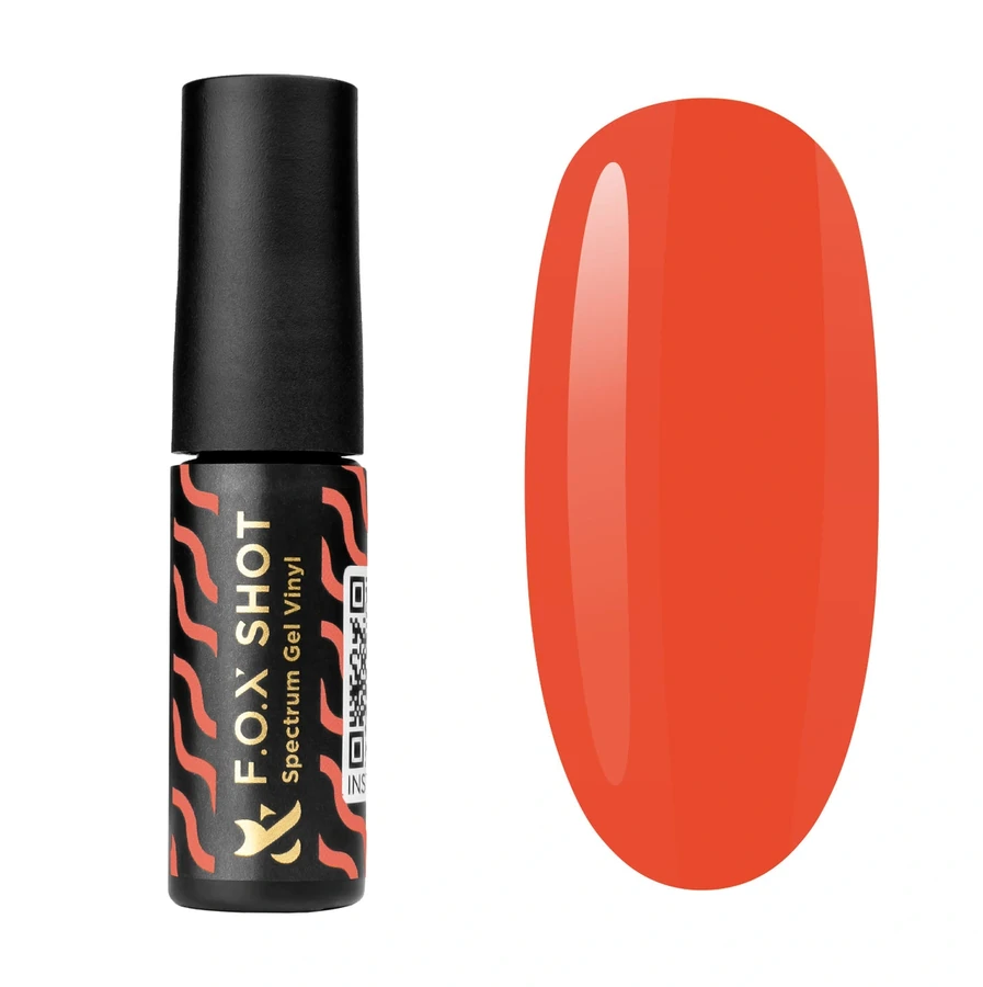 Гель-лак FOX SHOT Spectrum Gel Vinyl 036 червоно-жовтогарячий, неоновий 5 г