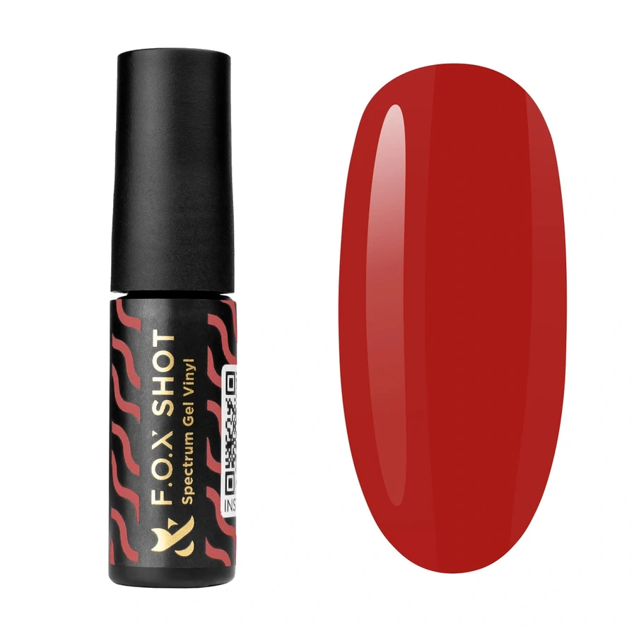 Гель-лак FOX SHOT Spectrum Gel Vinyl 037 червоний, емаль 5 г