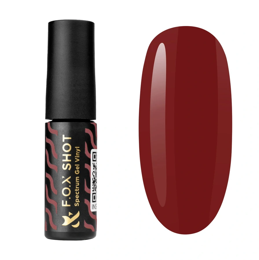 Гель-лак FOX SHOT Spectrum Gel Vinyl 039 бордовий, емаль 5 г