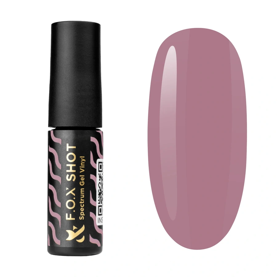 Гель-лак FOX SHOT Spectrum Gel Vinyl 047 приглушений рожевий, емаль 5 г