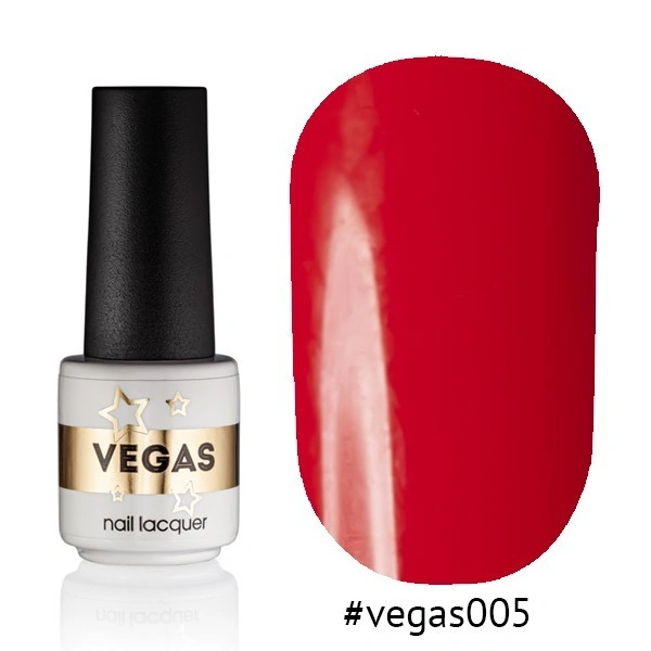 Гель-лак Vegas Nail Lacquer 005 червоний, емаль 6 мл
