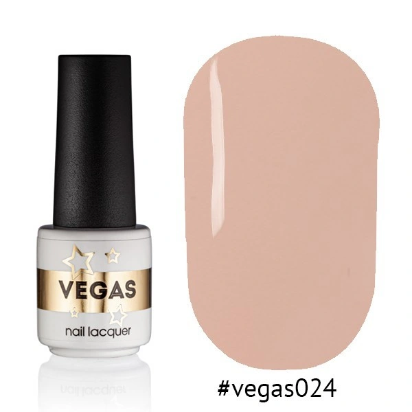 Гель-лак Vegas Nail Lacquer 024 приглушений рожевий, емаль 6 мл