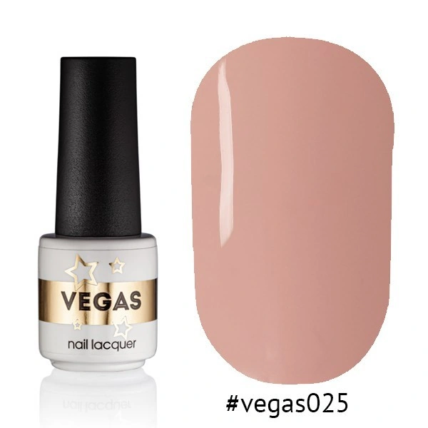 Гель-лак Vegas Nail Lacquer 025 світлий рожевий, емаль 6 мл