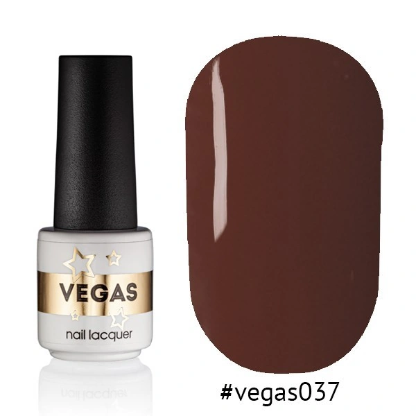 Гель-лак Vegas Nail Lacquer 037 коричневий, емаль 6 мл