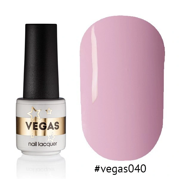 Гель-лак Vegas Nail Lacquer 040 світлий рожевий, емаль 6 мл