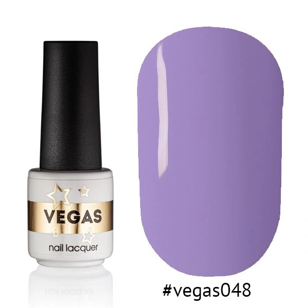 Гель-лак Vegas Nail Lacquer 048 світлий бузковий, емаль 6 мл