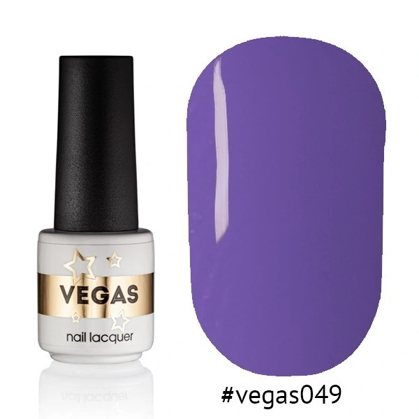 Гель-лак Vegas Nail Lacquer 049 темна лаванда, емаль 6 мл