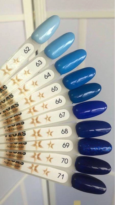 Гель-лак Vegas Nail Lacquer 064 темно-блакитний, емаль 6 мл