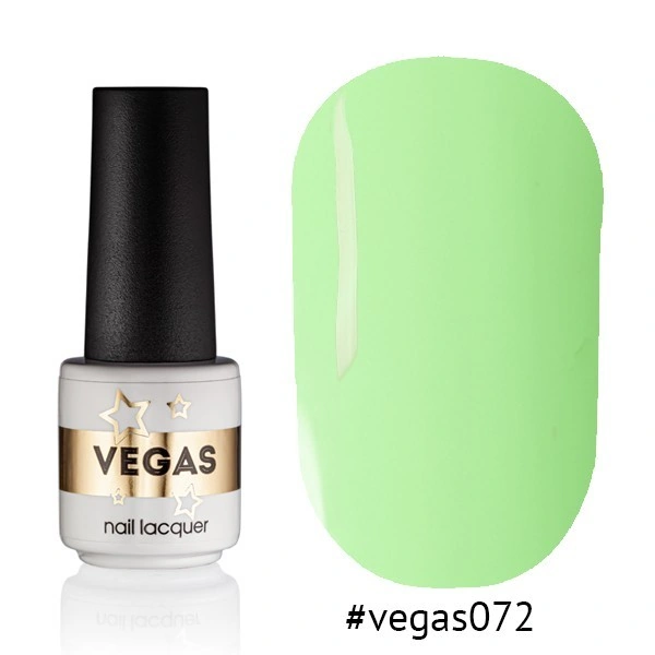 Гель-лак Vegas Nail Lacquer 072 світло-салатовий, емаль 6 мл
