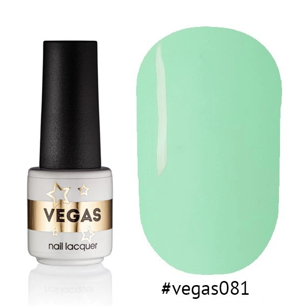 Гель-лак Vegas Nail Lacquer 081 світла бірюза, емаль 6 мл