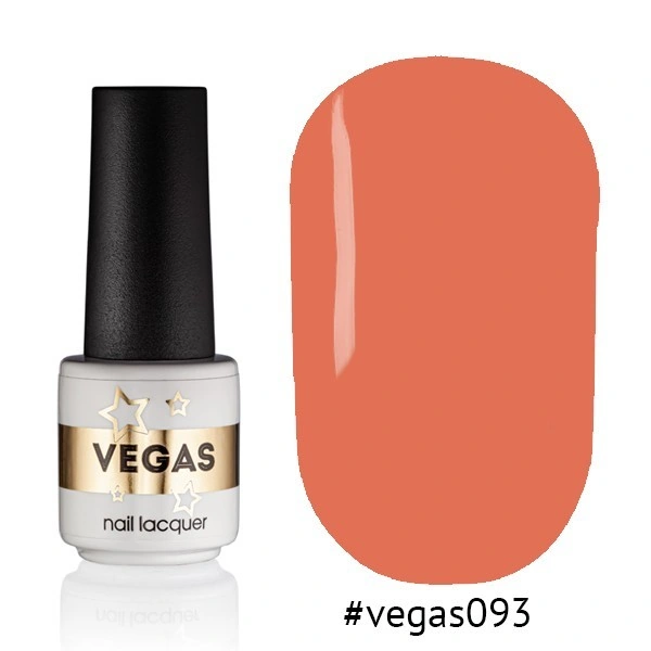 Гель-лаки Vegas Nail Lacquer 093 рожево-кораловий, емаль 6 мл