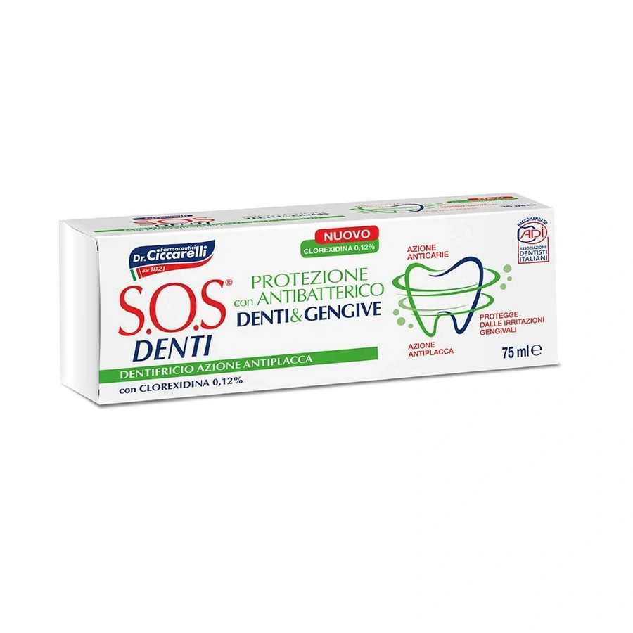 Зубна паста Pasta del Capitano Зубна паста SOS Denti Protection із хлоргексидином антибактеріальна 75 мл