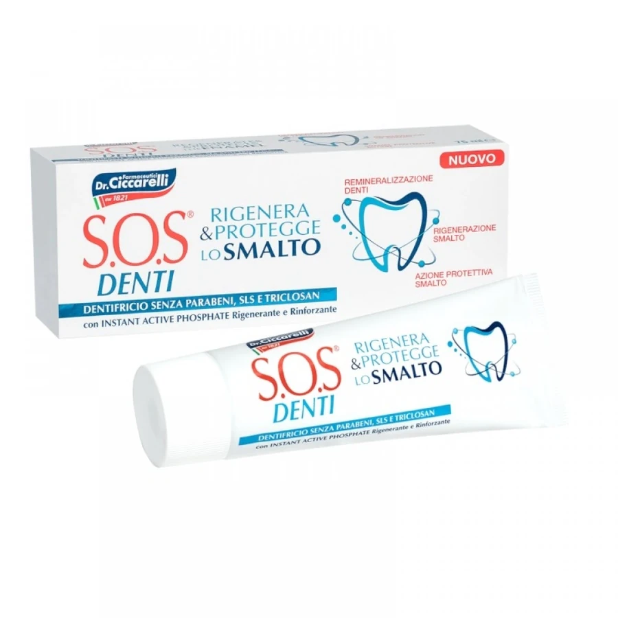 Зубна паста Pasta del Capitano Зубна паста SOS Denti Enamel repair Відновлення та зміцнення зубної емалі регенерація зубної емалі 75 мл