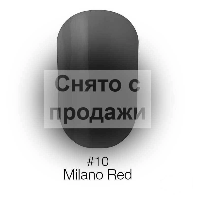 Гель-лак Naomi Gel Polish №10 Milano класичний червоний, емаль 12 мл