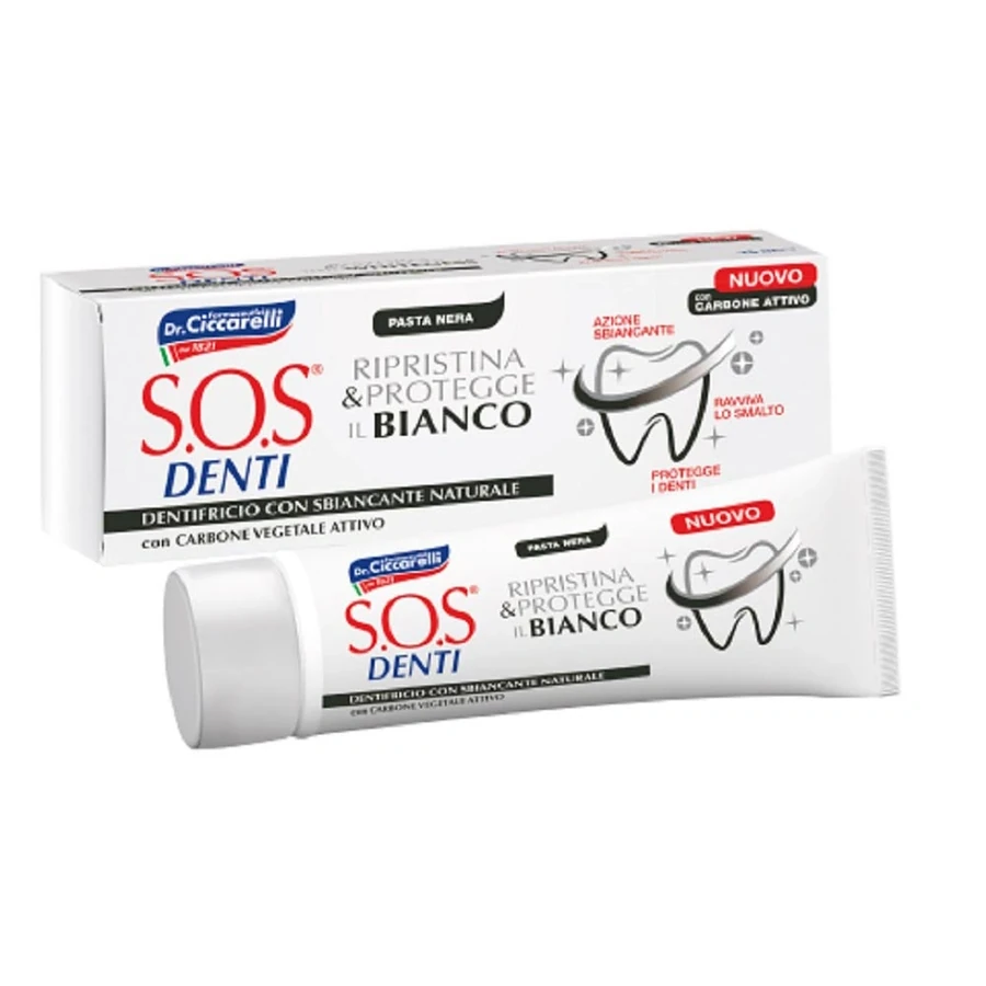 Зубна паста Pasta del Capitano Зубна паста SOS Denti Whitening професійне та безпечне відбілювання 75 мл