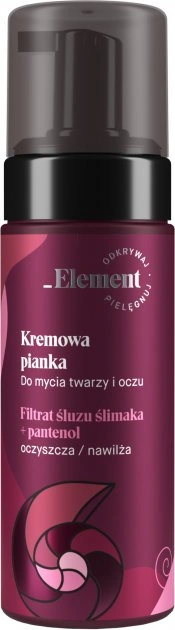 Пінка для вмивання Element Очищаюча піна для обличчя з муцином равлики та пантенолом 170 мл