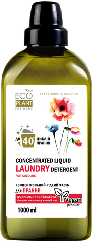 Гель для прання Ecoplant Екологічний концентрований засіб для прання Color для кольорових тканин 1000 мл