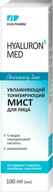 Міст для обличчя Elfa Pharm Зволожуючий тонізуючий міст Hyaluron5 MED для сухої, чутливої, нормальної, комбінованої шкіри 100 мл