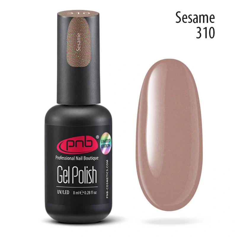 Гель-лак PNB №310 Sesame теплий беж із шиммером 8 мл