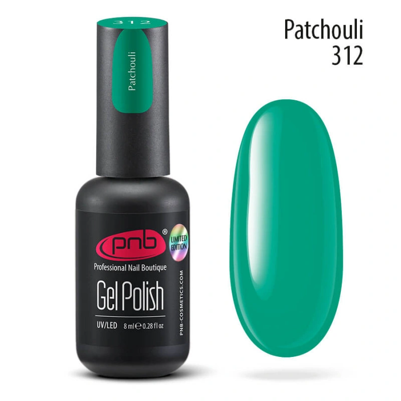 Гель-лак PNB №312 Patchouli малахітовий, емаль 8 мл